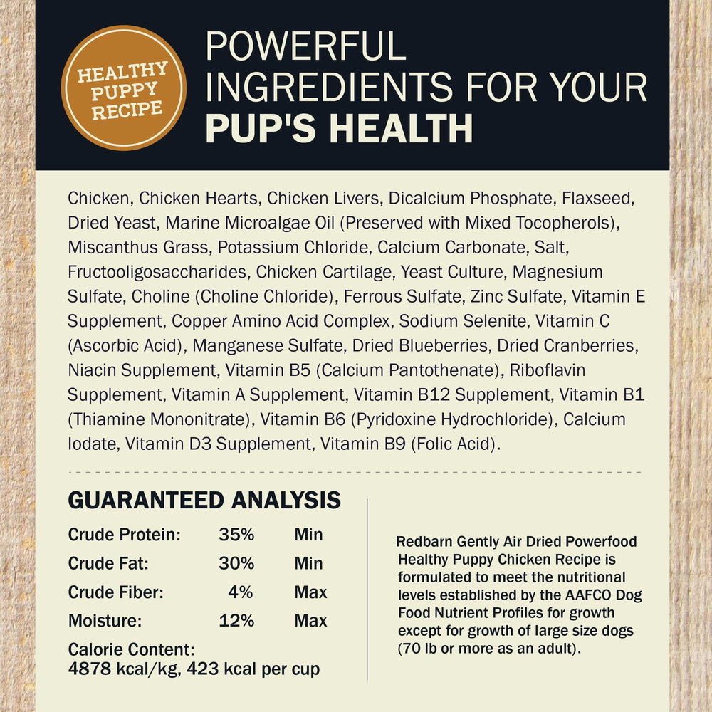 Dieta equilibrada para cachorros con Redbarn Powerfood