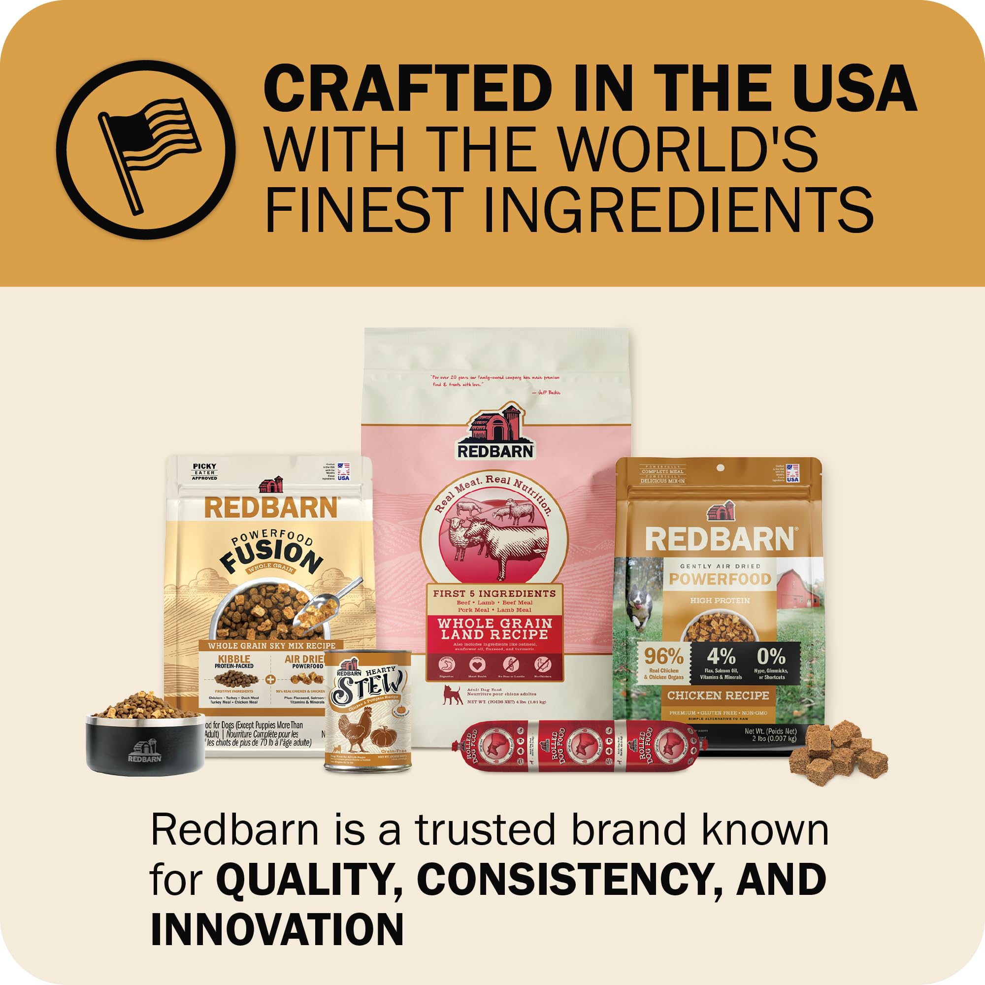 Redbarn Powerfood Fusion: apto para perros de todas las etapas.