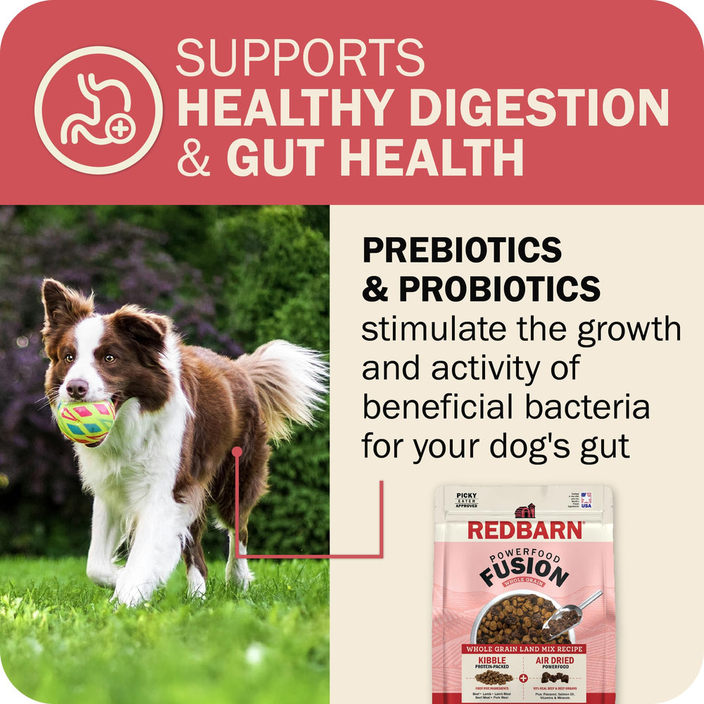 Redbarn Powerfood Fusion prebióticos y probióticos para digestión saludable.