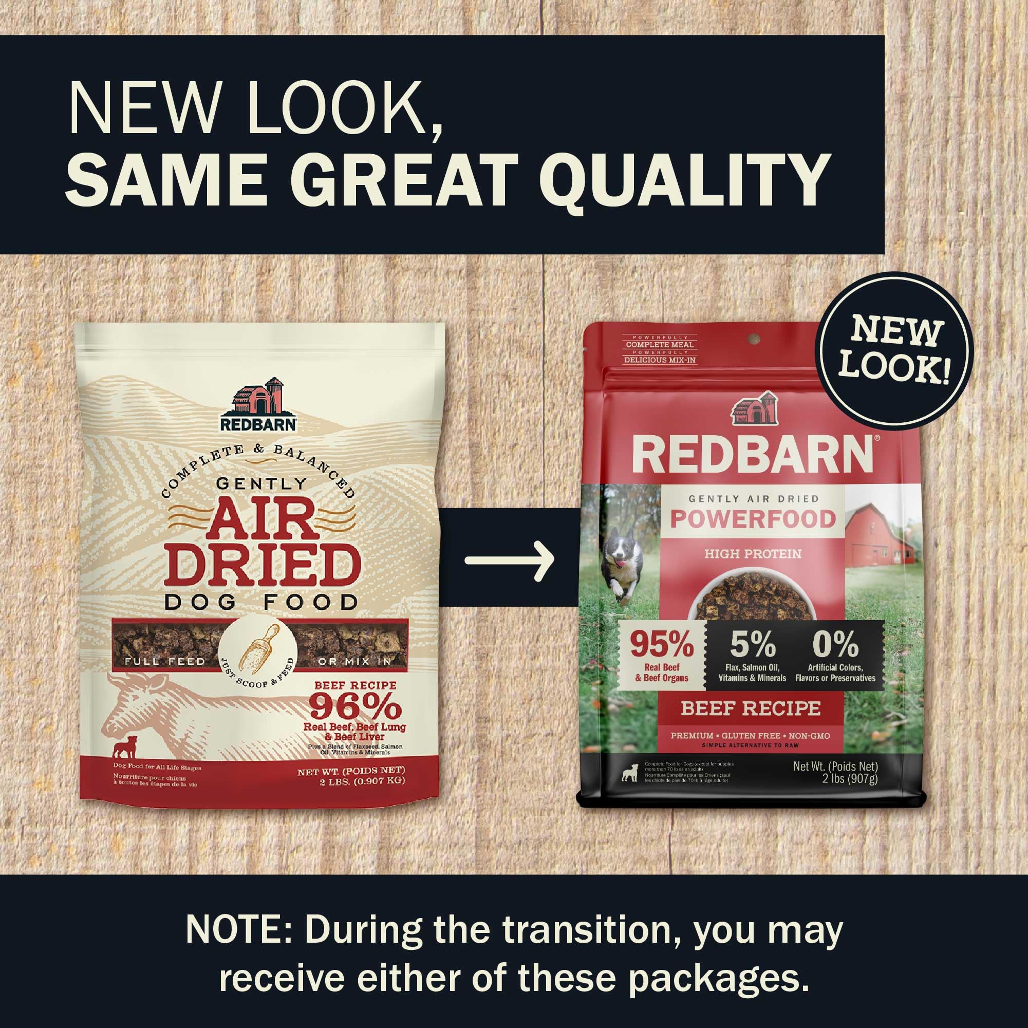 Redbarn Powerfood: ingredientes cárnicos y órganos de res para sabor intenso.