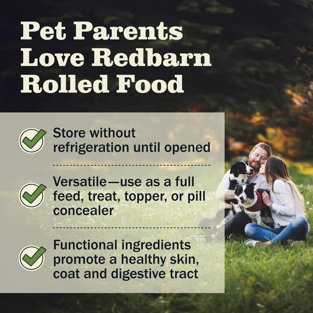 Redbarn Rollos para perros: proteína fresca por rollo para dieta nutritiva