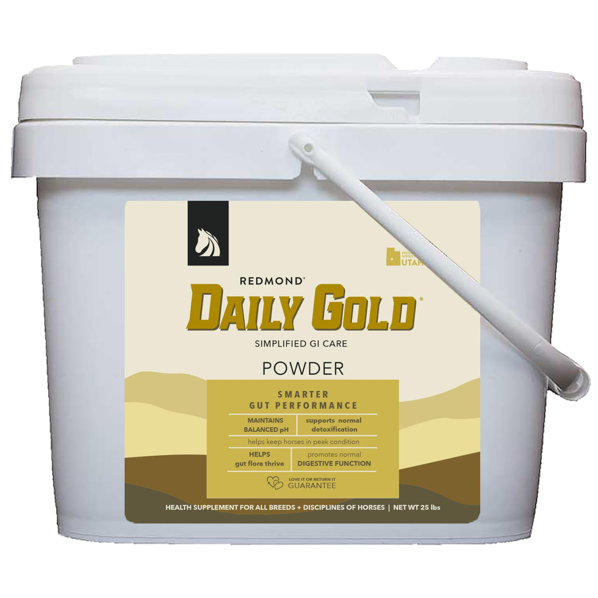 Redmond Daily Gold con enfoque digestivo para caballos, favorece estabilidad intestinal.