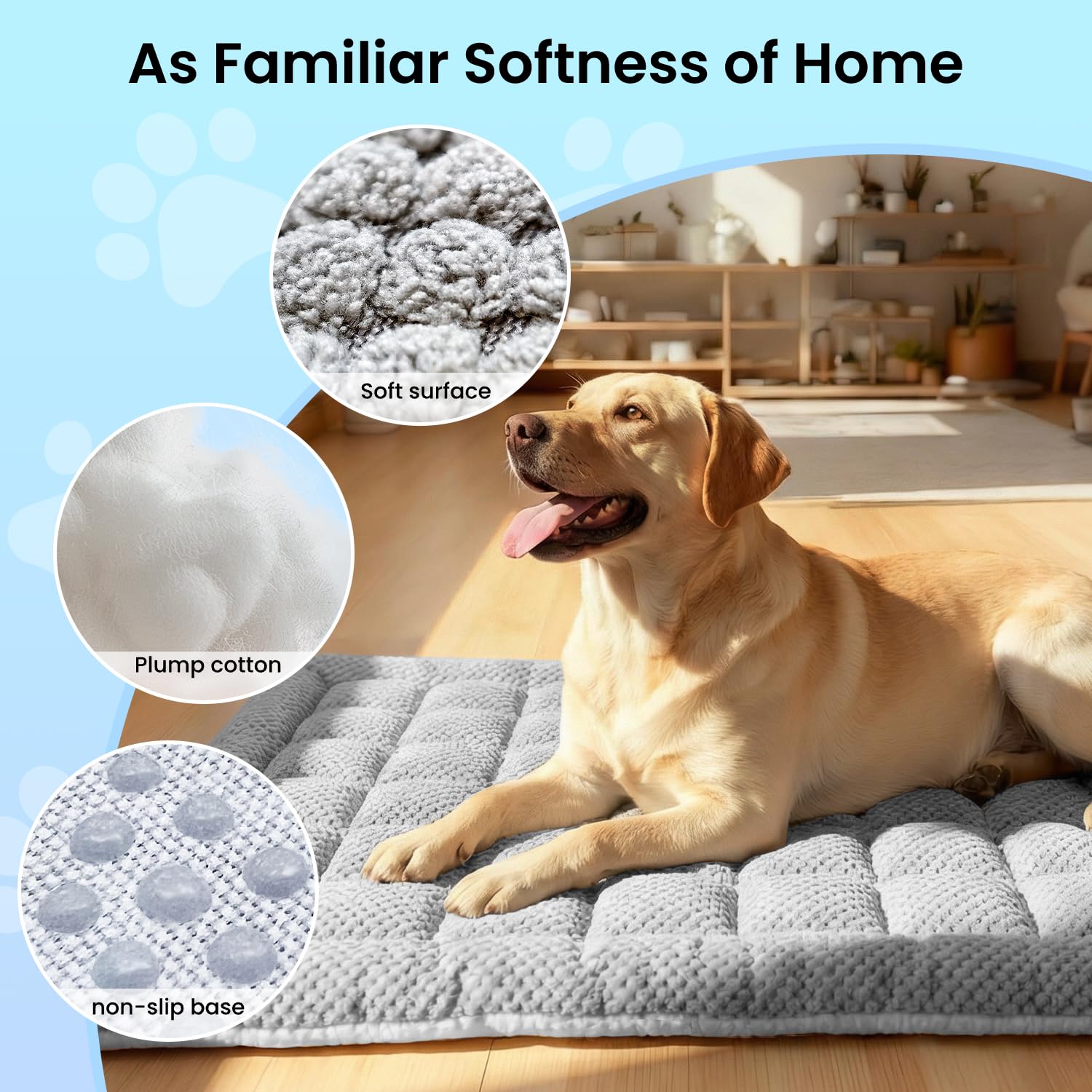 Lavable a máquina, cama para perro REEVAA fácil de limpieza.