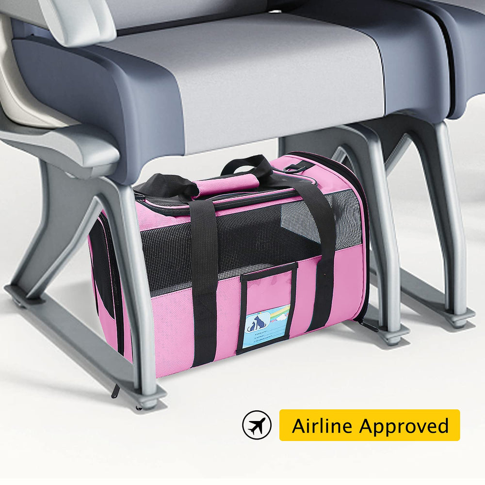 Colchoneta suave lavable incluida en el transportín rosa
