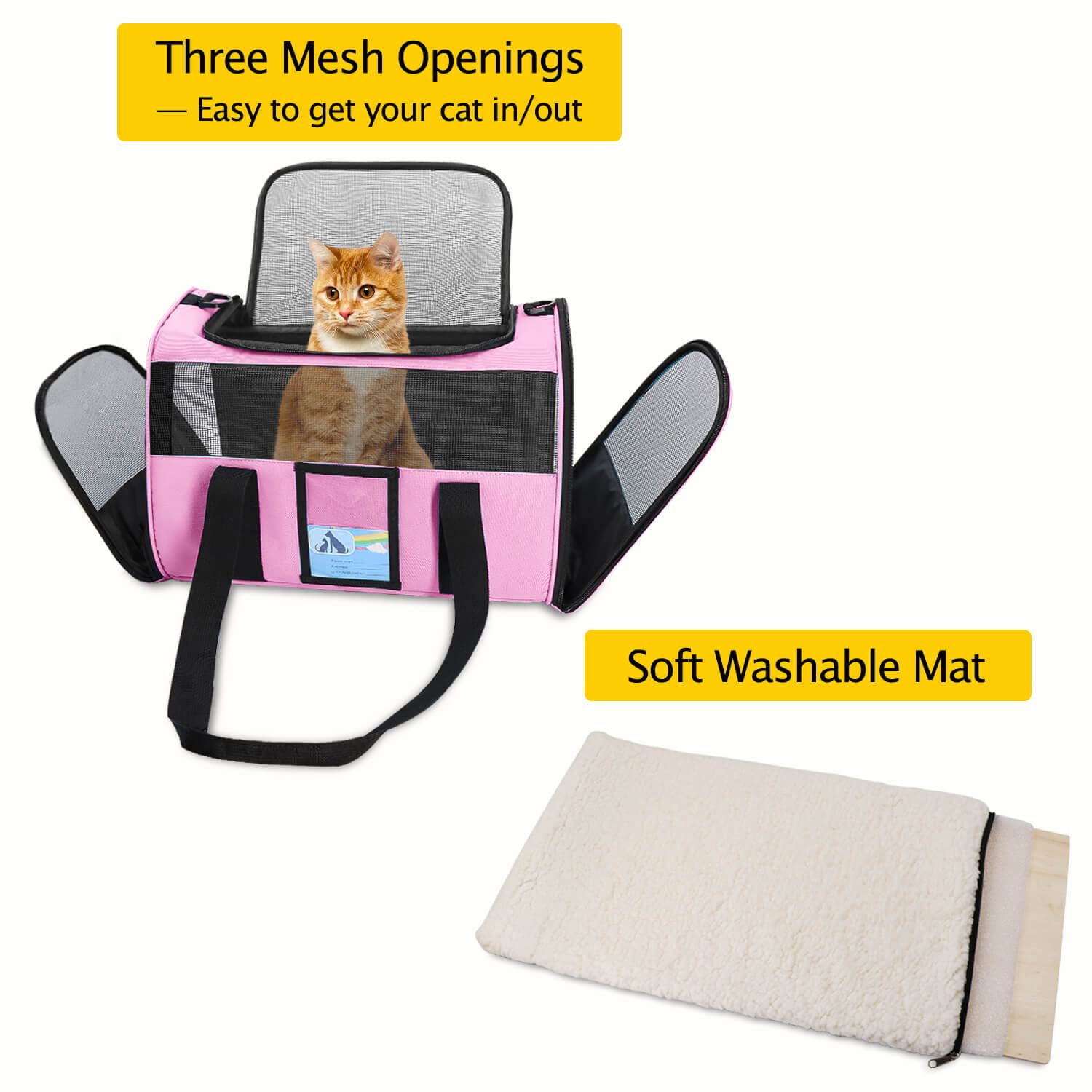 Refrze con malla de ventilación en cuatro caras, rosa