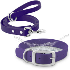 Regal Dog Products: collar impermeable morado mediano ideal para paseos diarios.
