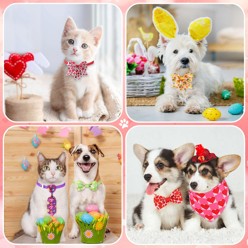 Accesorios Reginary para paseo y cuidado de mascotas, conjunto completo de bandanas y lazos