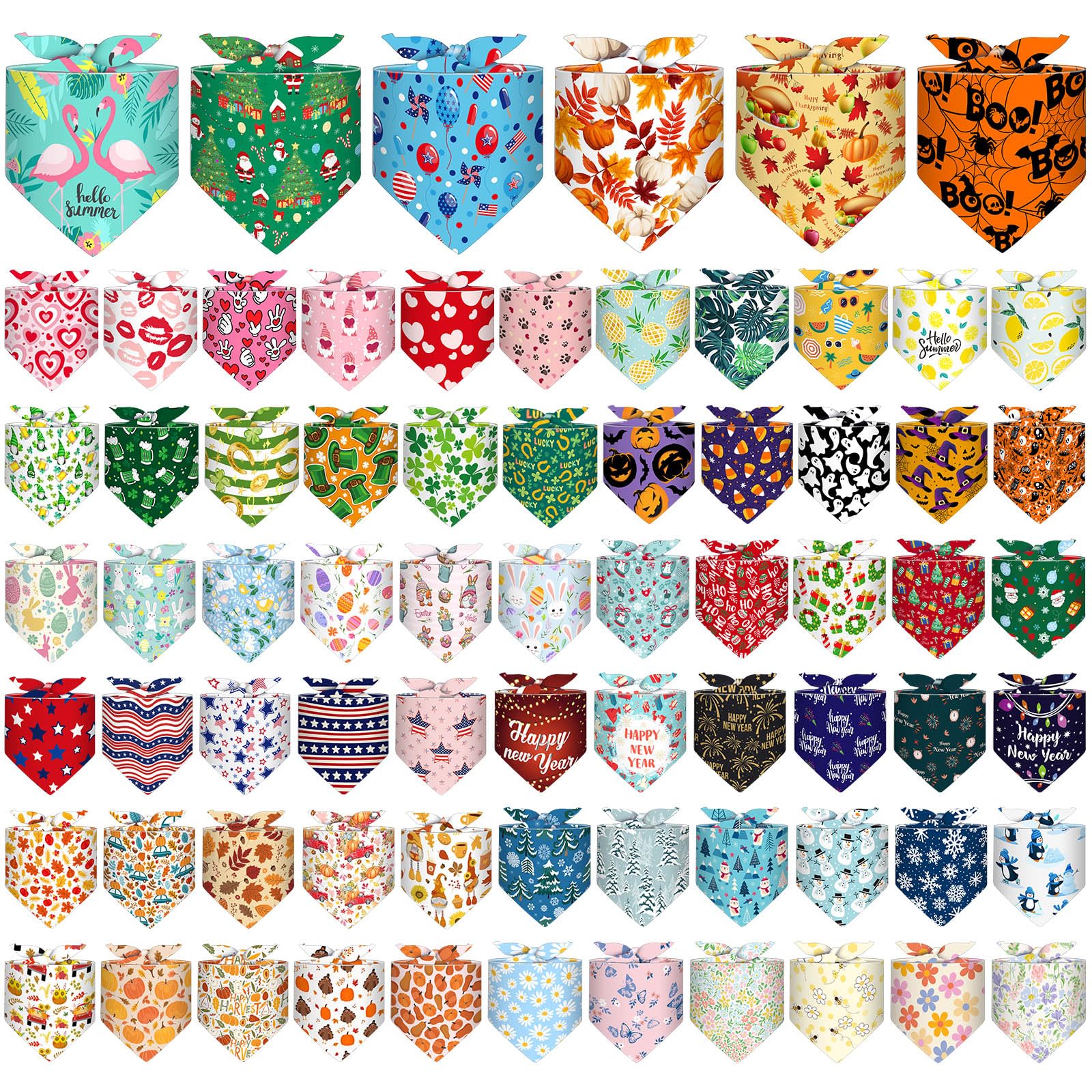 Bandanas Reginary con patrón Navidad para perros, ideal para fiestas y sesiones de fotos.