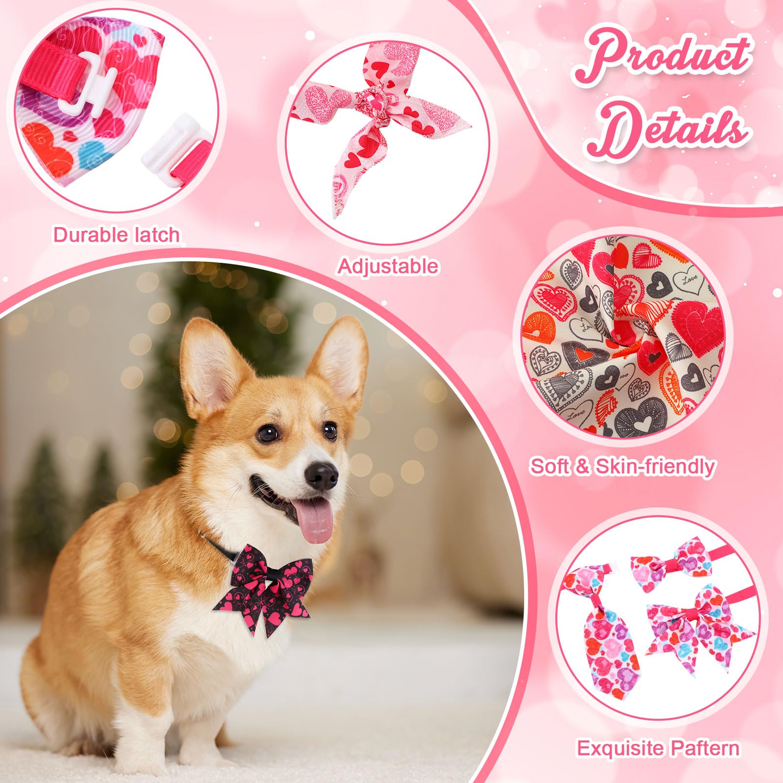 Collar floral Reginary para perro, uso diario y eventos