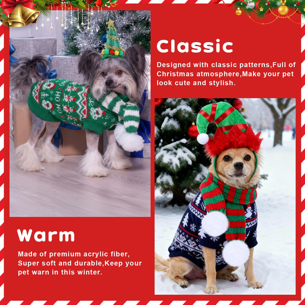 Reginary conjunto navideño para perro, pack versátil para looks festivos.