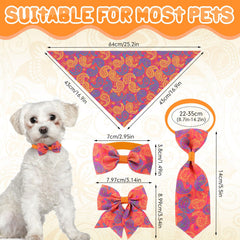 Lazos estilo paisley para perros de Reginary, fáciles de colocar y vistosos.