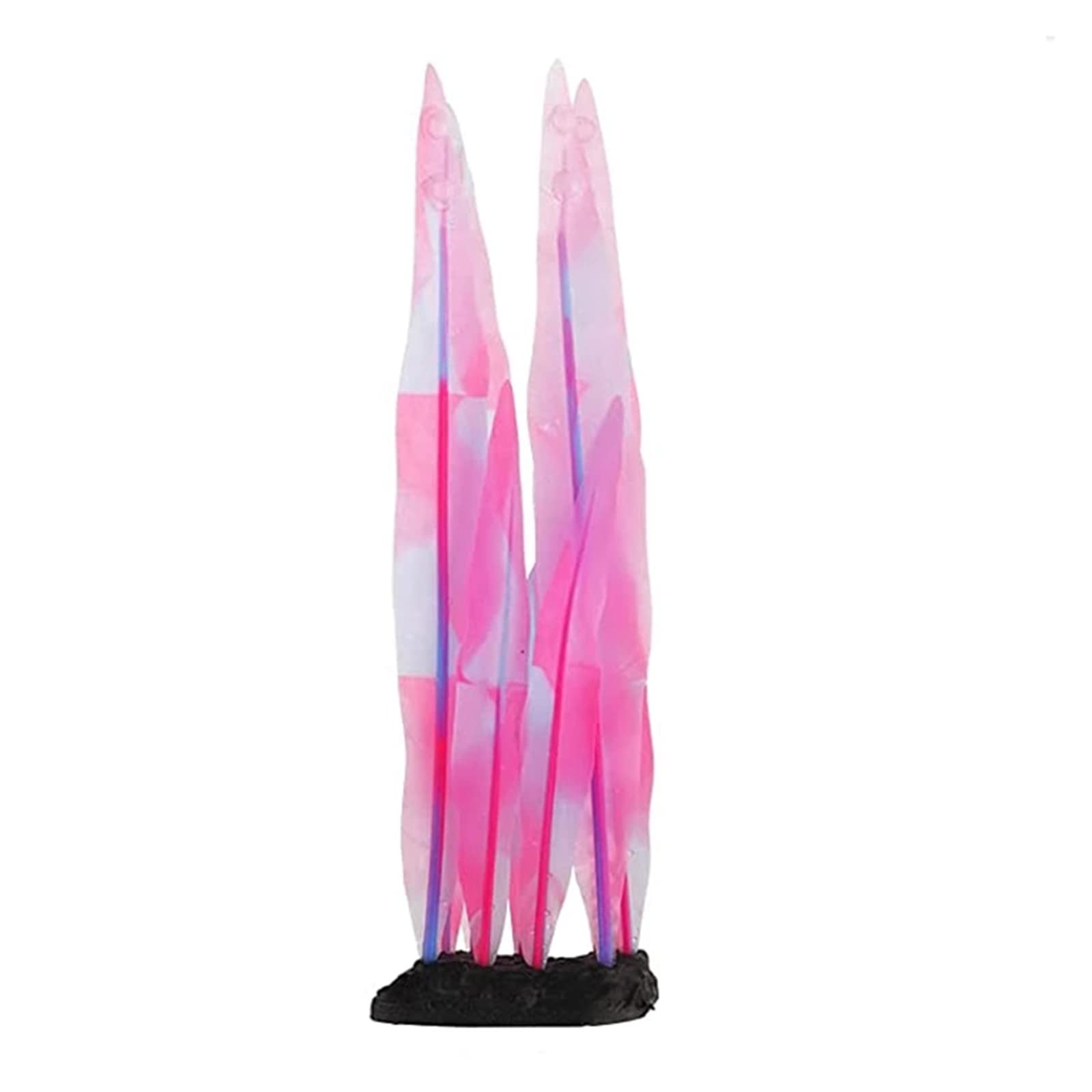 REIRQIE kelp rosado de silicona, 9.84 pulgadas, tamaño destacado para acuarios.
