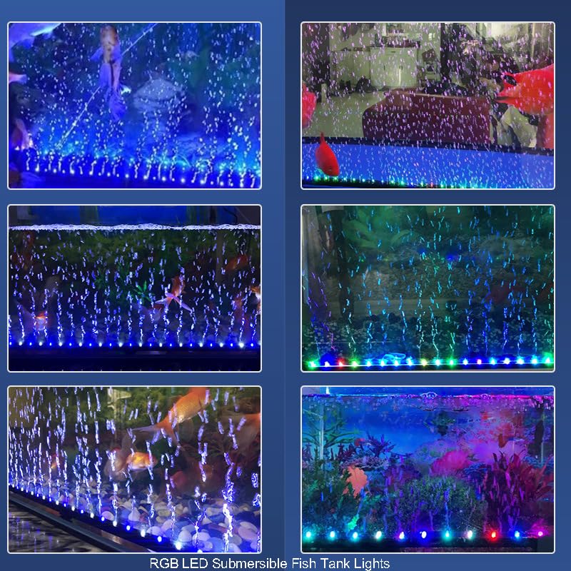 Iluminación ambiental para acuarios y decoraciones de fiestas en interior.