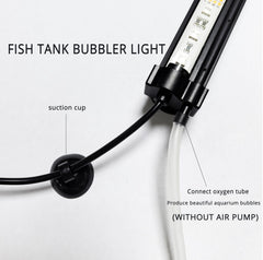 Luz REIRQIE para acuario con ventosas removibles se fija en fondo o tapa.