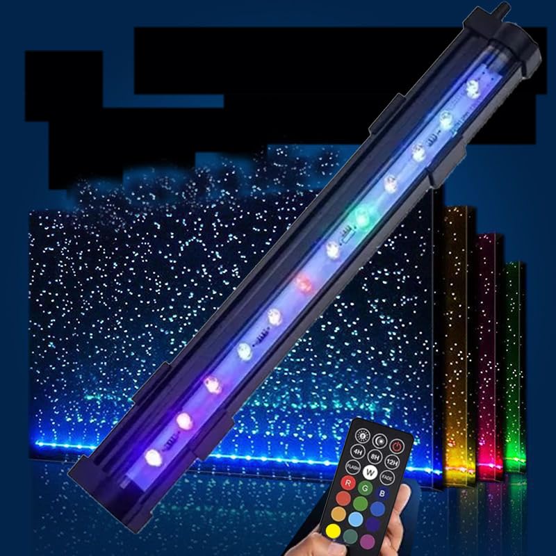 La luz subacuatica REIRQIE para acuario LED ofrece colores vivos y iluminación natural.