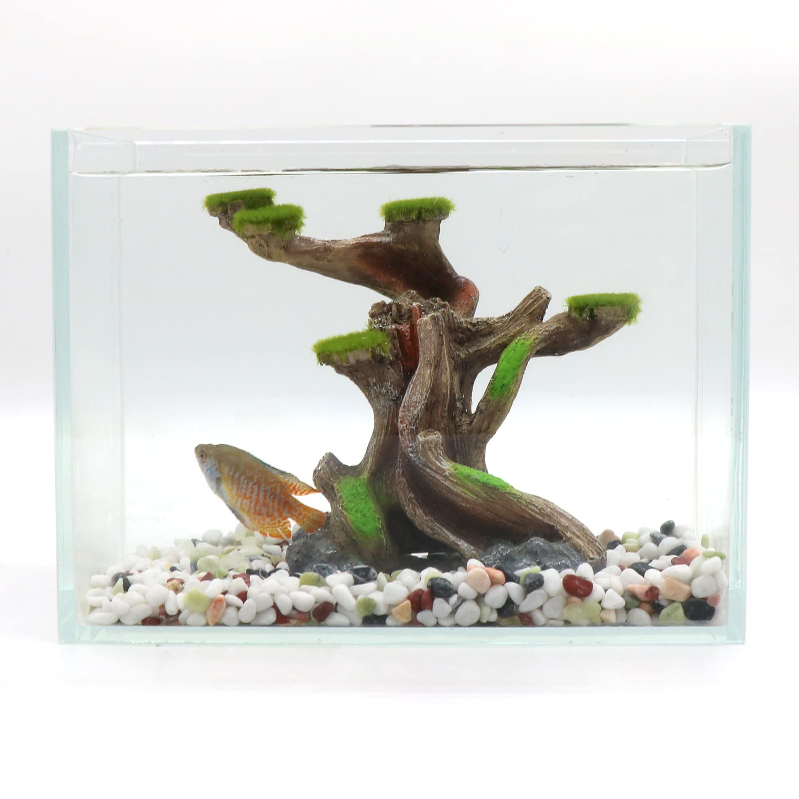 Relaccc rocas de resina para acuario, decoración duradera