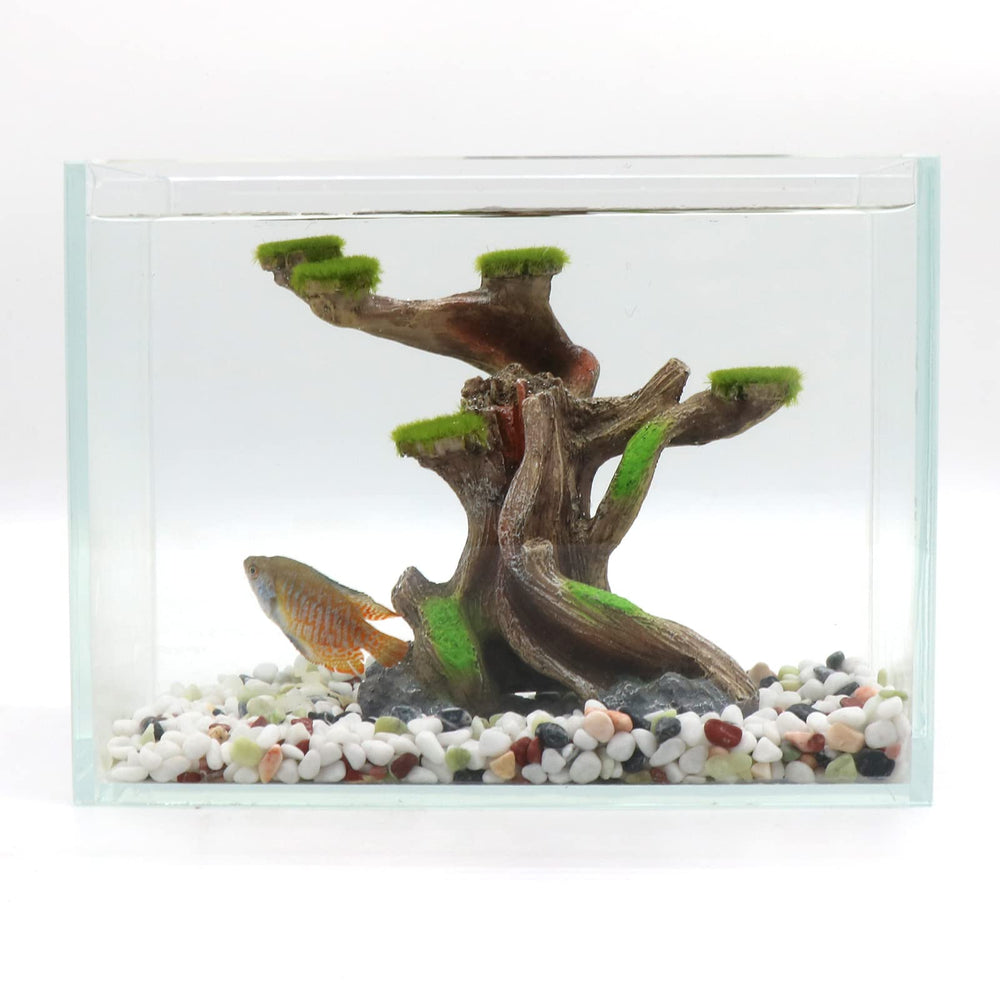 Relaccc rocas de resina para acuario, decoración duradera