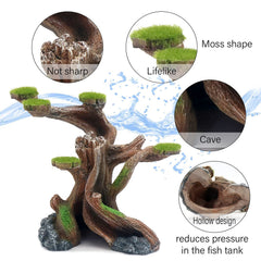 Relaccc tronco hueco para gecko leopardo, escondite natural