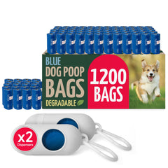Reli: bolsas biodegradables para excrementos de perro, color azul, 1200 unidades para paseos.
