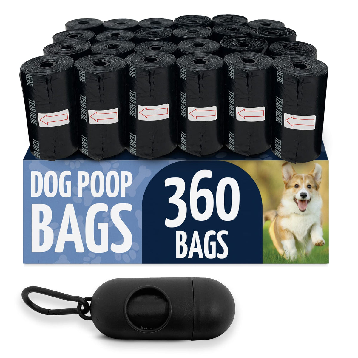 Reli bolsas para heces de perro con dispensador incluido para uso rápido durante caminatas