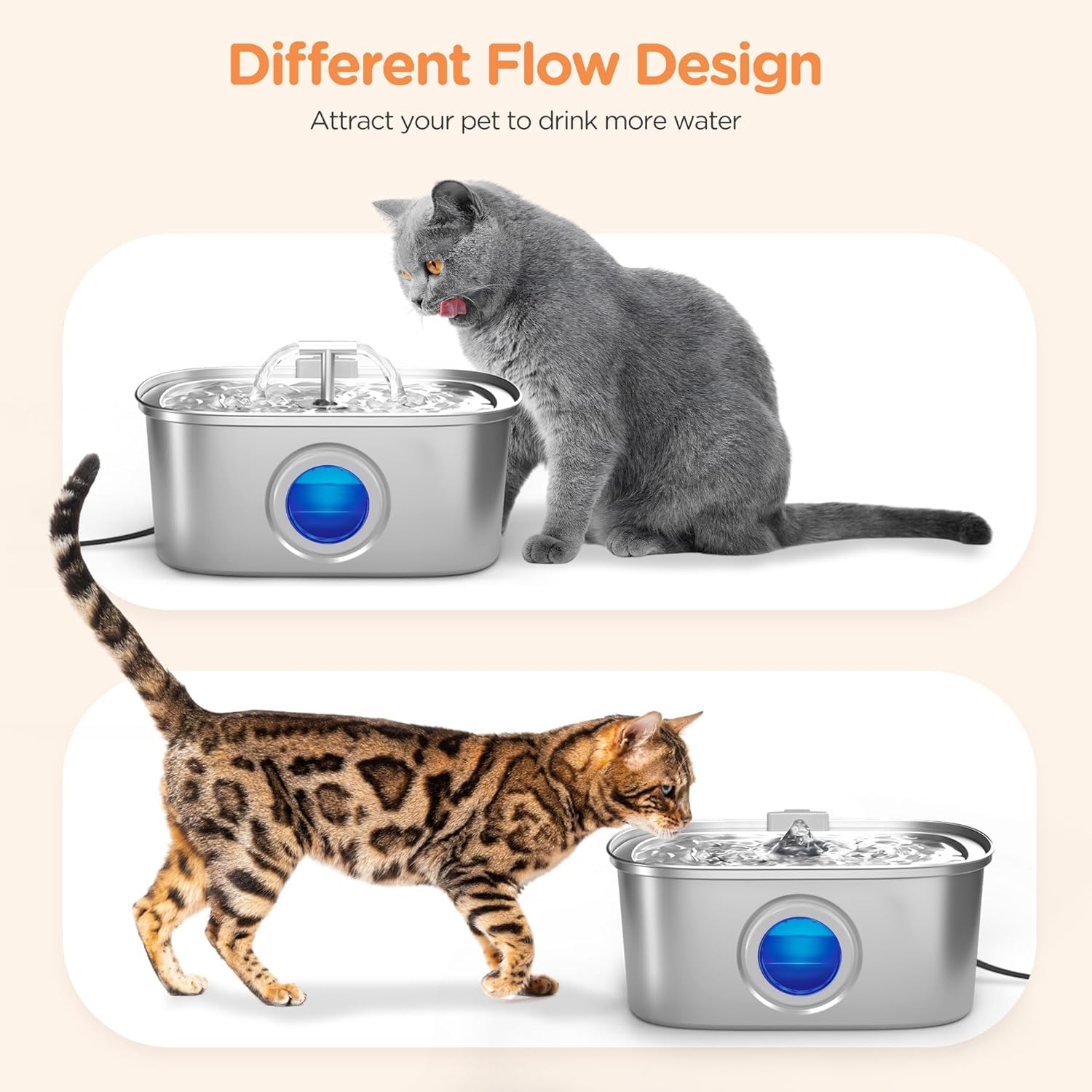 Rellaty doble-flujo-agua para gatos mejora la hidratación gracias al agua en movimiento.