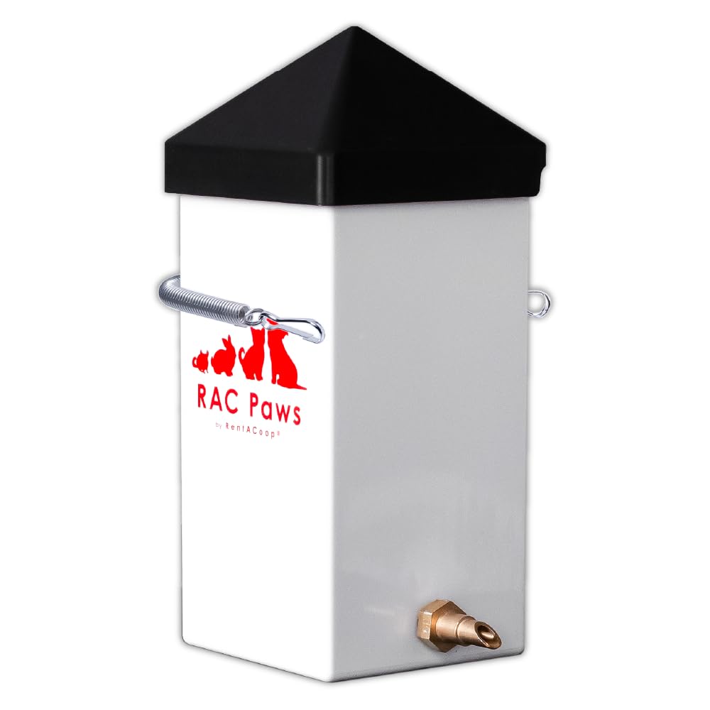 RentACoop RAC Paws bebederero 1 L con boquilla sin goteo para mascotas pequeñas.