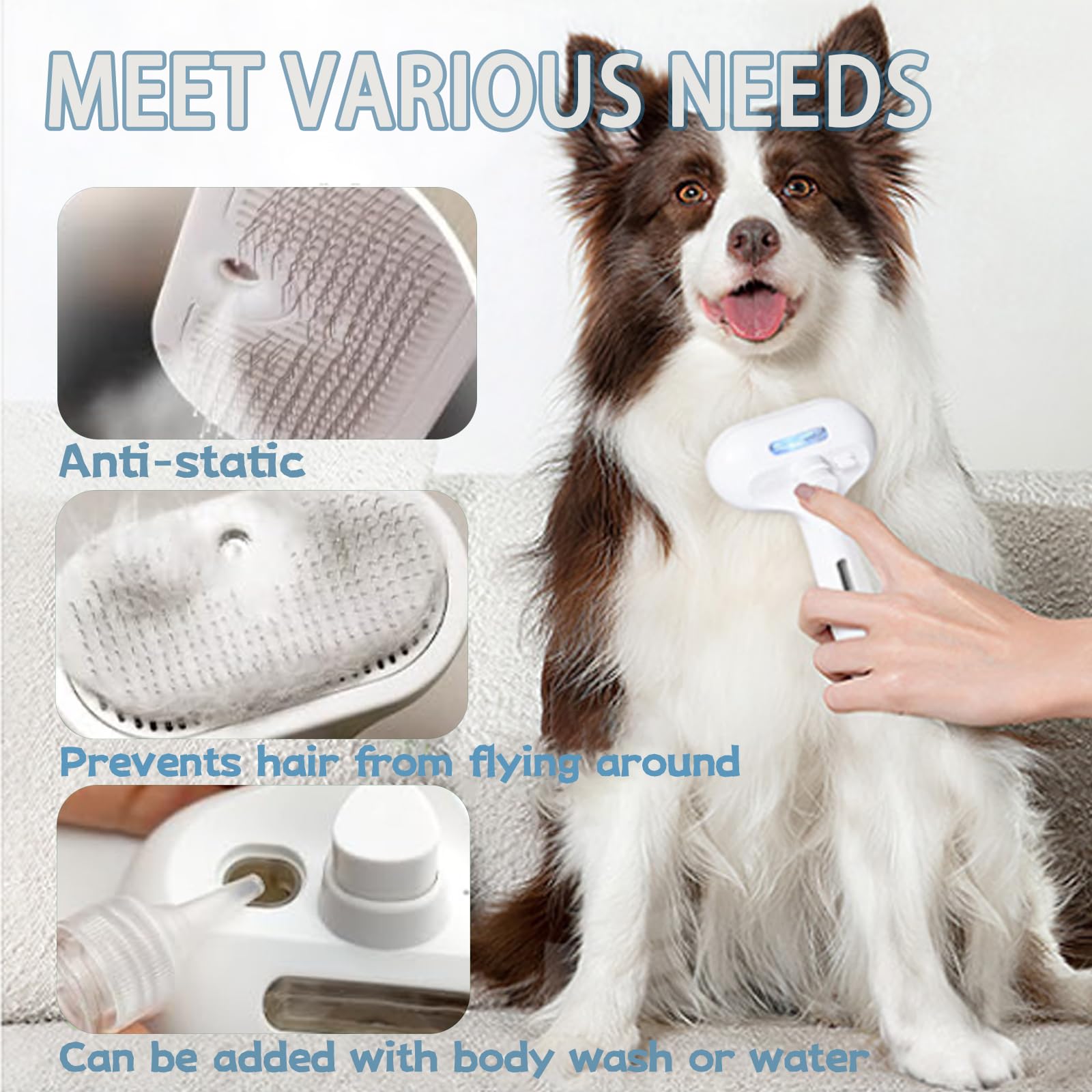 ReNu Dog Brush uso diario para mascotas de pelo corto o largo