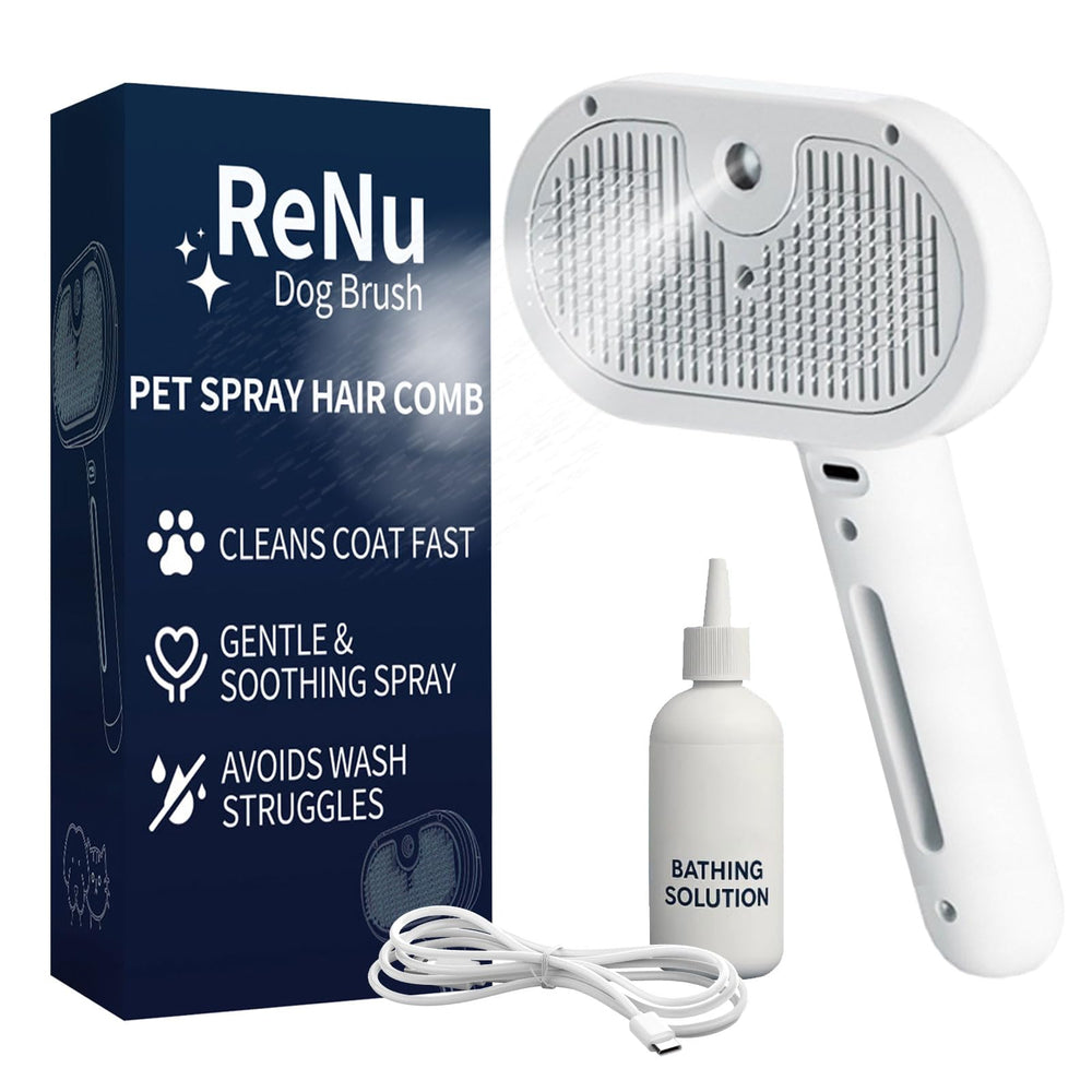 ReNu Dog Brush: cepillo para perros con spray de agua para reducir la estática