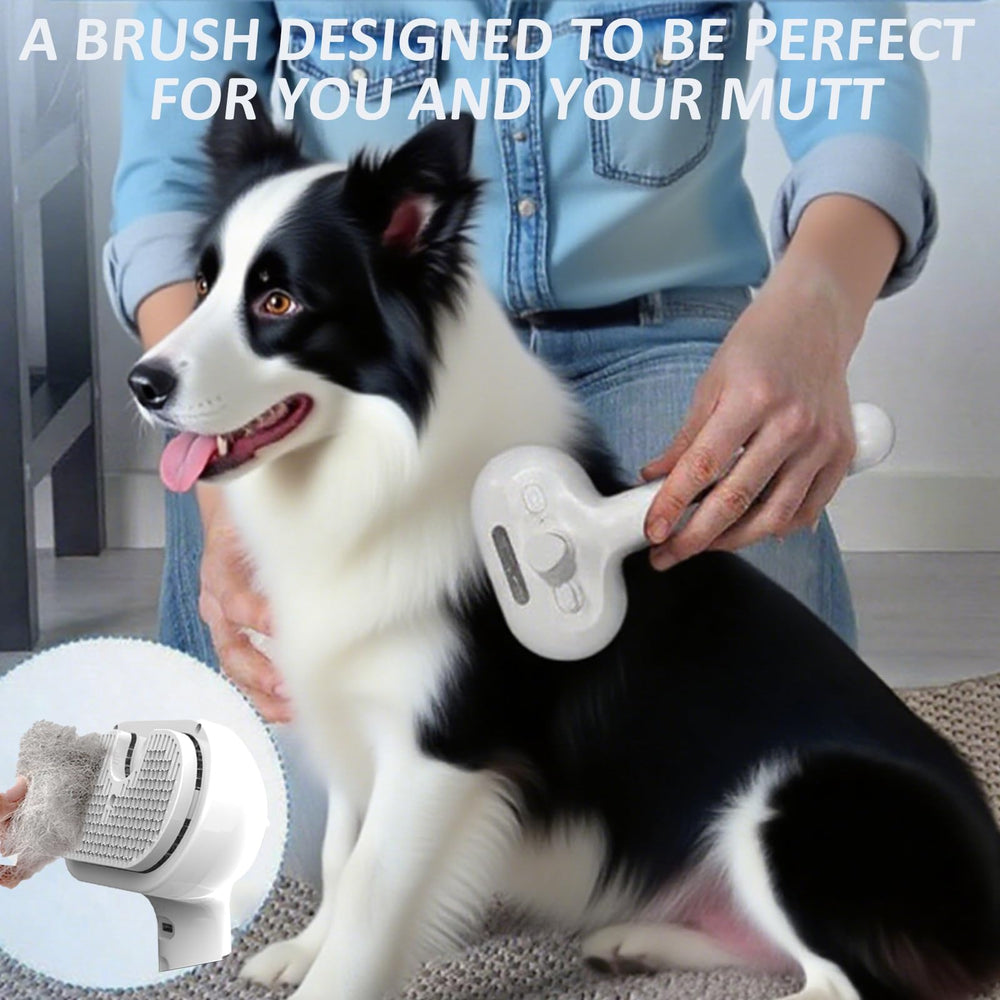 ReNu Dog Brush masajeando la piel y cuidando el pelaje.