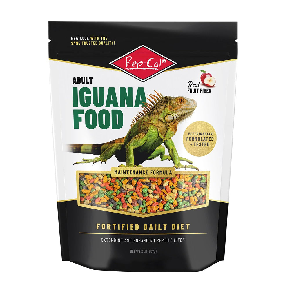 Rep-Cal Alimento para Iguana Adulta, presentación de 2 libras, nutrición diaria equilibrada.