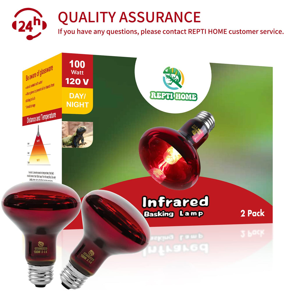 REPTI HOME bombilla calor infrarroja 100W irradiación UVA para una experiencia natural.