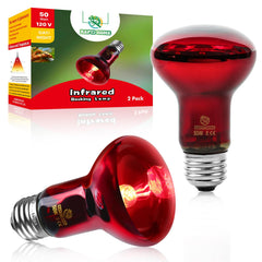 Lámpara infrarroja REPTI HOME de 50W para reptiles y aves de corral, calor seguro.