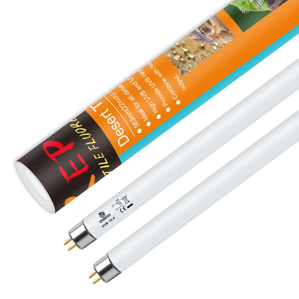 REPTI HOME lámpara T5 UVB para reptiles con iluminación amplia similar al sol
