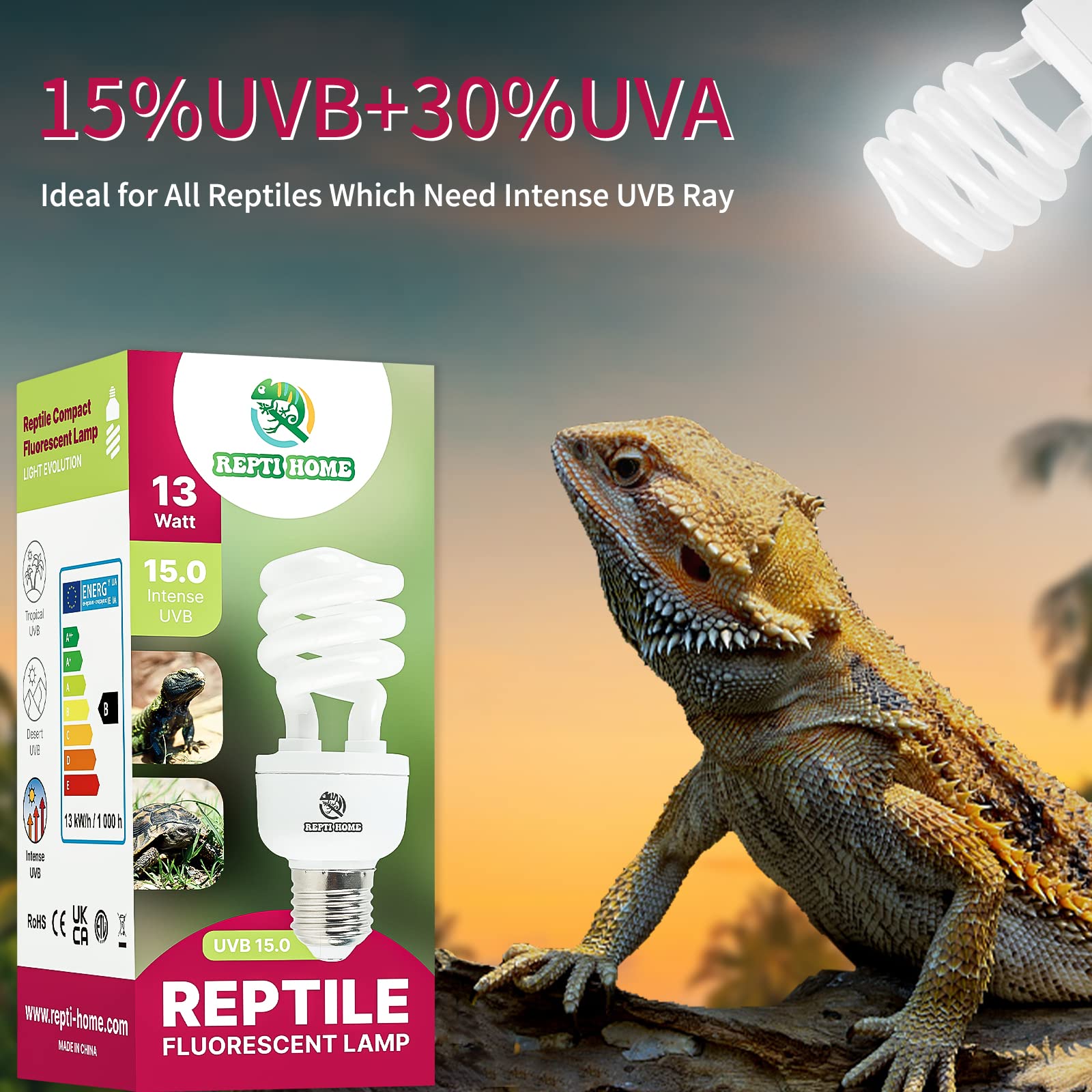 Tecnología UVB avanzada REPTI HOME