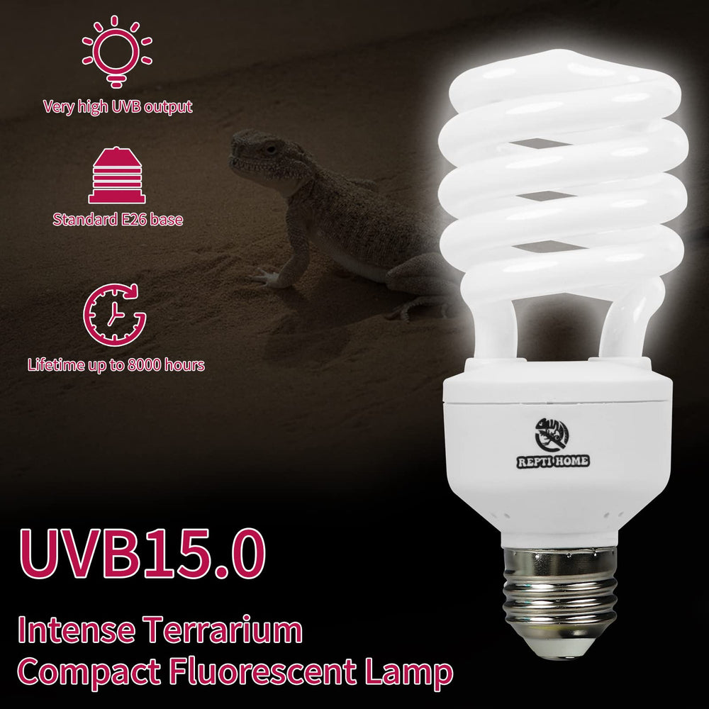 Reptiles explorando terrario con iluminación UVA UVB de REPTI HOME