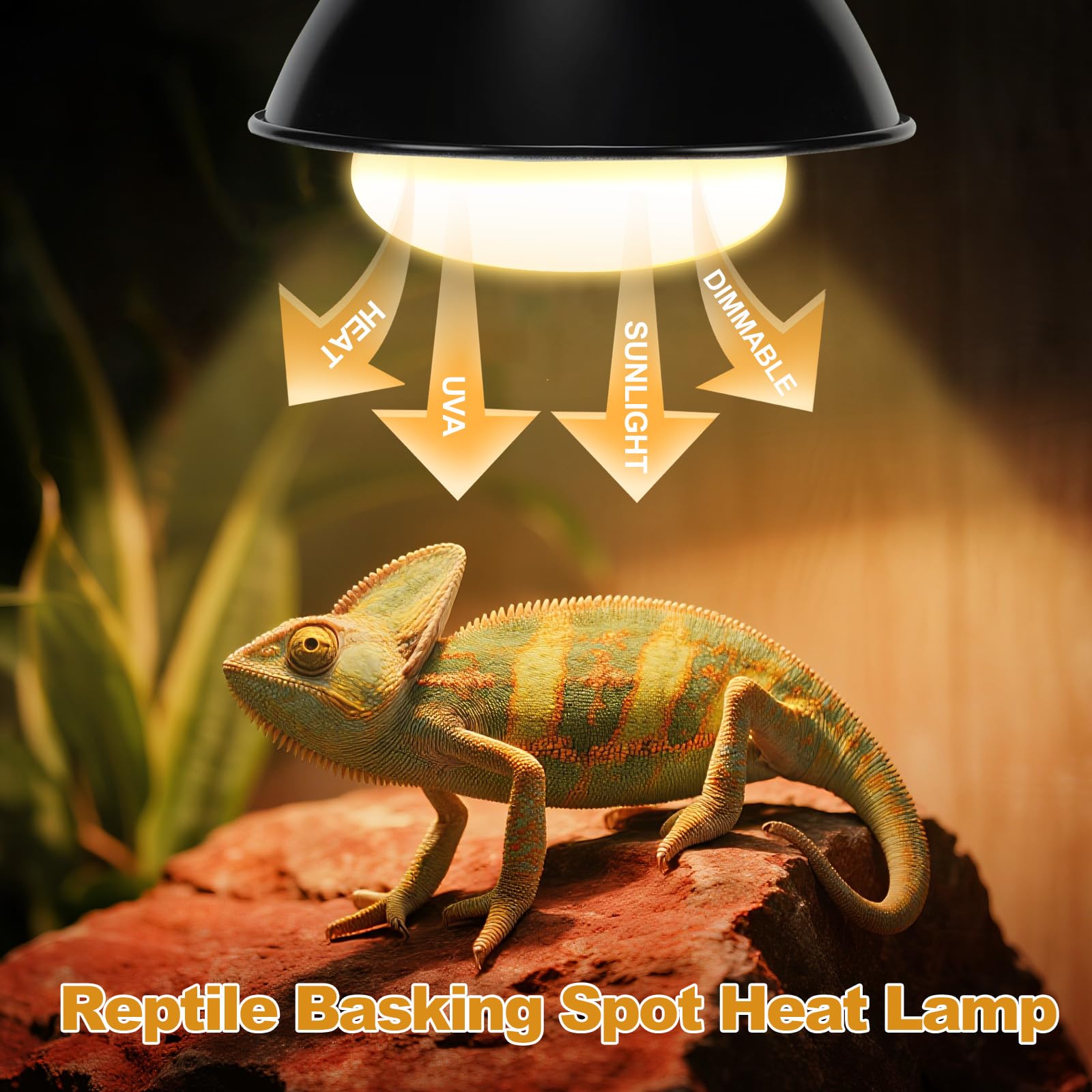 Emisor de calor REPTI MATE con zona de sol para reptiles.