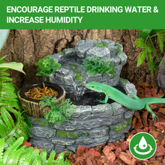 REPTI ZOO dispensador de agua para terrario con diseño funcional