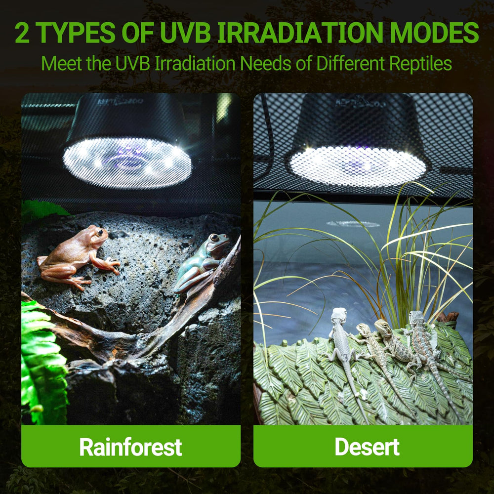 REPTI ZOO modo tropical: UVB adecuado para reptiles en hábitats tropicales