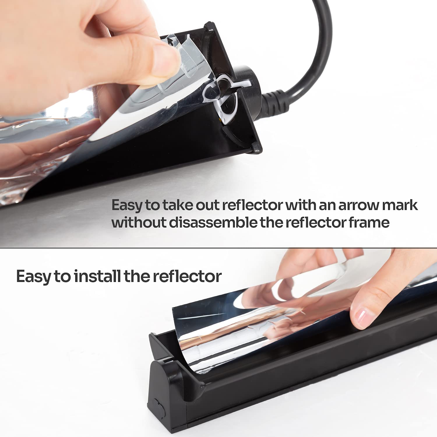 REPTI ZOO T5 HO UVB kit cable desmontable con interruptor práctico.