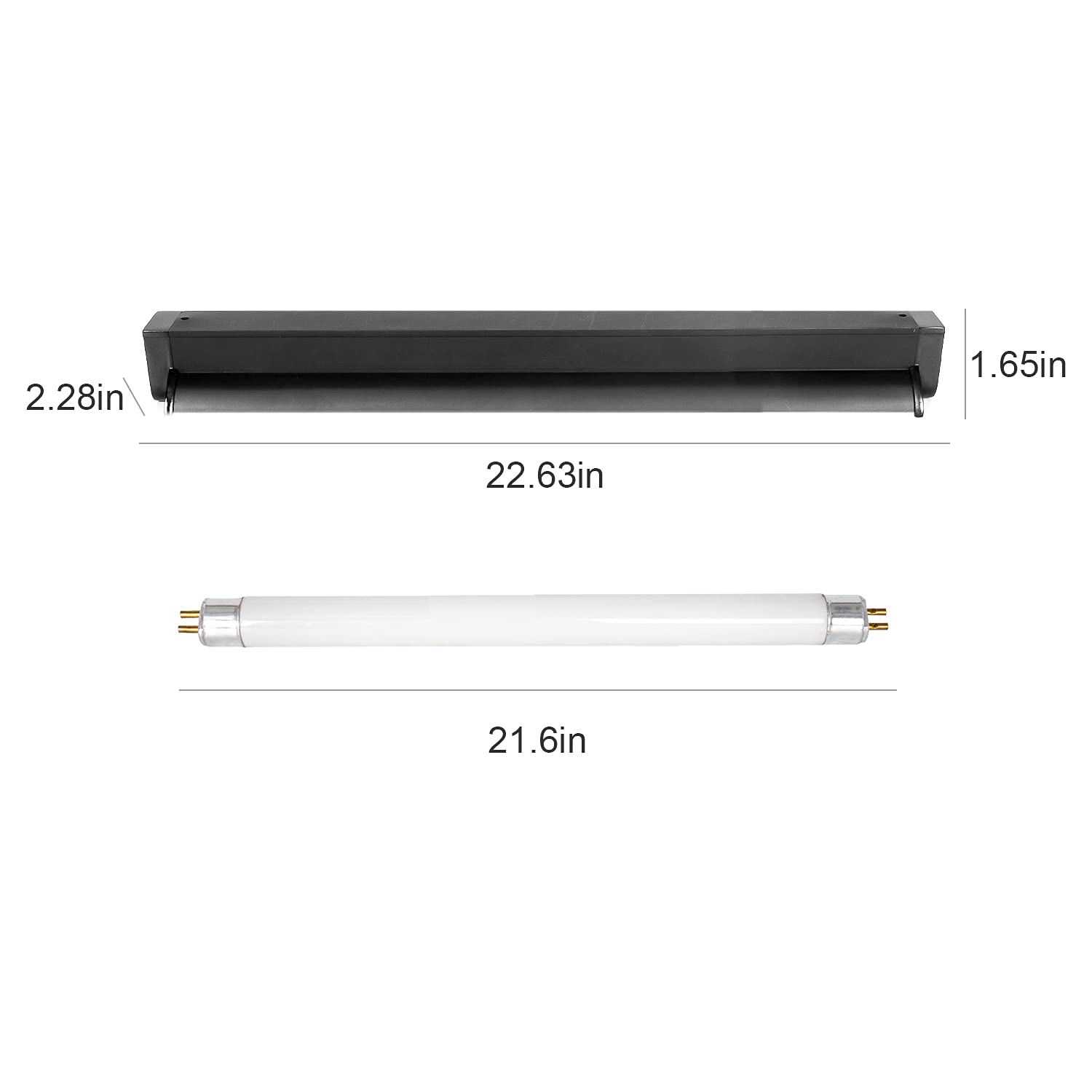 REPTI ZOO T5 HO UVB lámpara con reflector curvado mejora distribución lumínica.