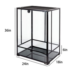 REPTI ZOO terrario, puertas dobles para acceso seguro.