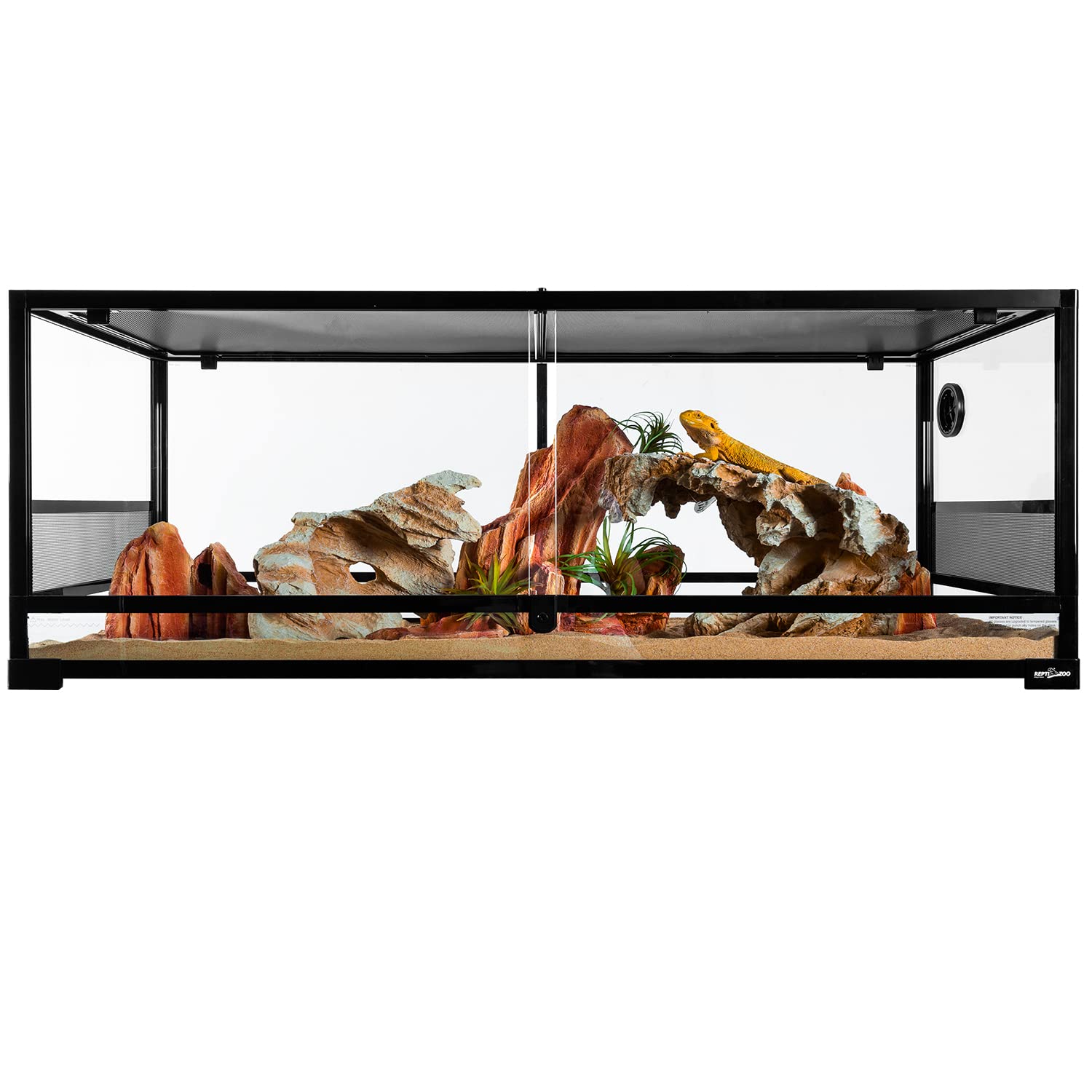 REPTI ZOO acceso cómodo para limpieza y alimentación.