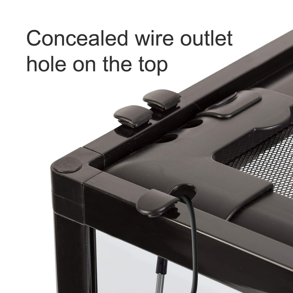 Puerta frontal para limpieza y alimentación con cerradura anti-escape REPTI ZOO.