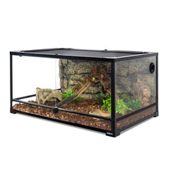 Terrario REPTI ZOO 36x18x18 para hábitat espacioso y limpieza sencilla