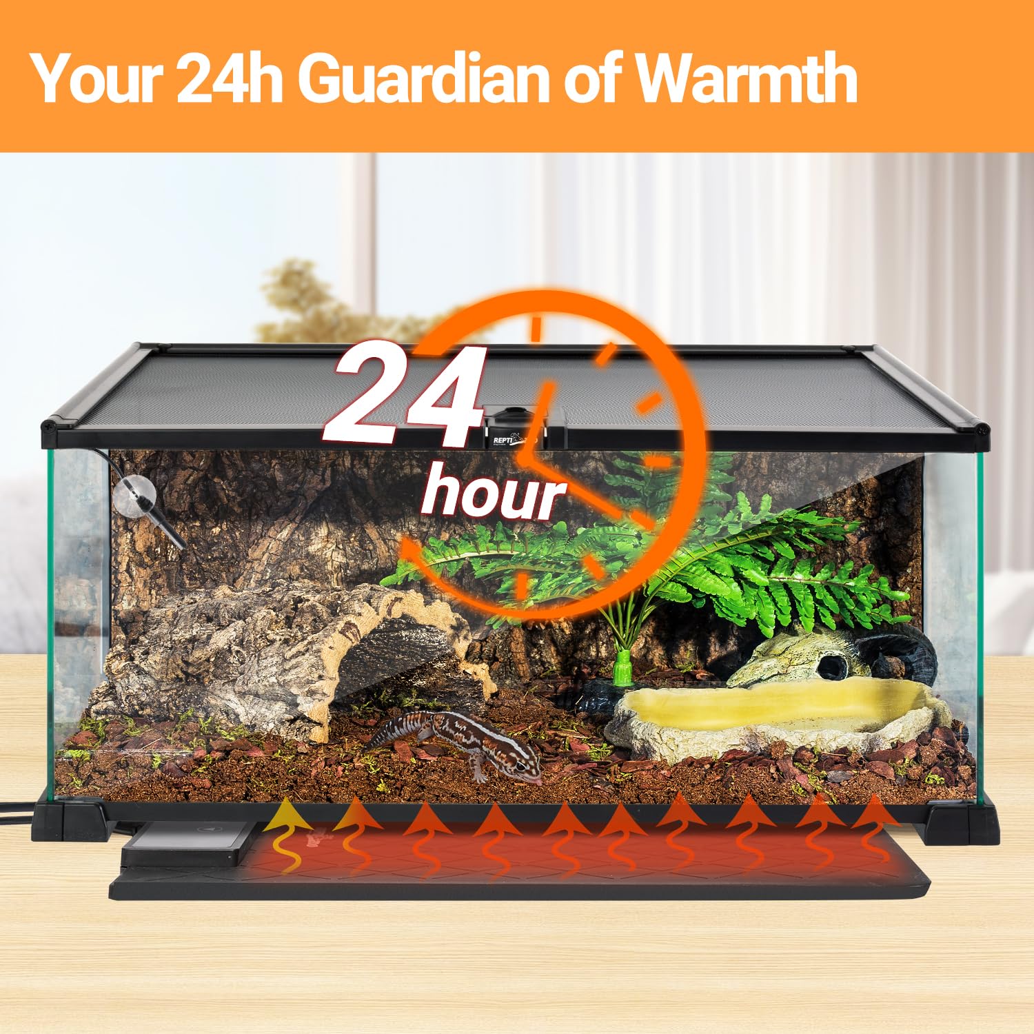 REPTI ZOO ideal para geckos y serpientes en terrario 8x12.