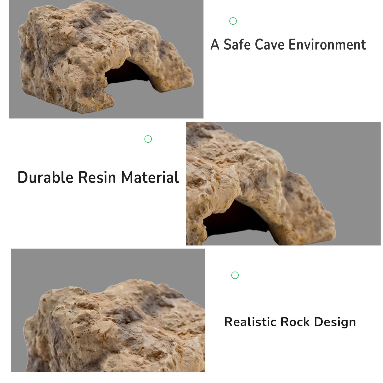Repticircle Reptile Hide, uso versátil para múltiples reptiles y anfibios.