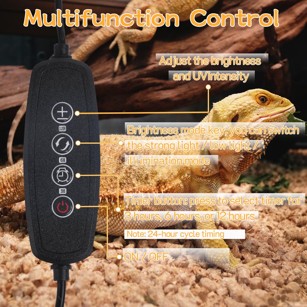 REPTIDLDB iluminación LED eficiente para reptiles y consumo reducido.