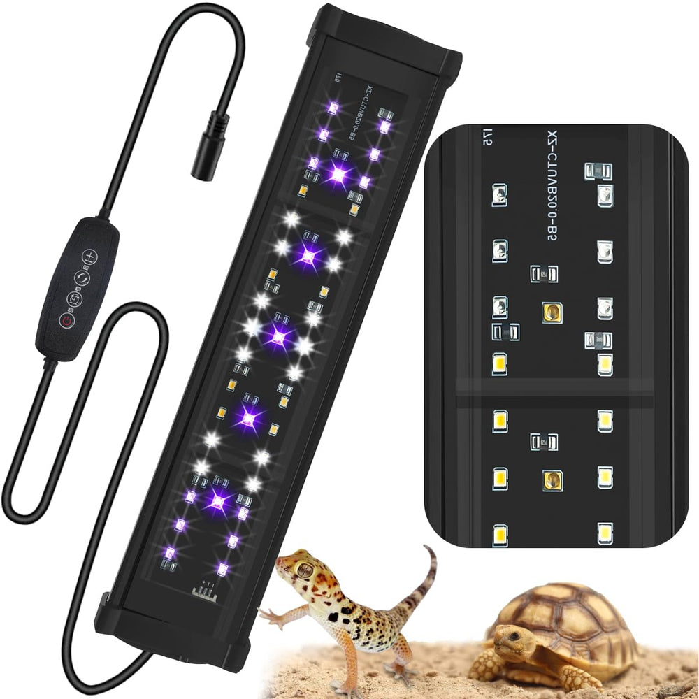 REPTIDLDB luz UVB 15W 11 pulgadas para reptiles, favorece apetito y absorción de calcio.