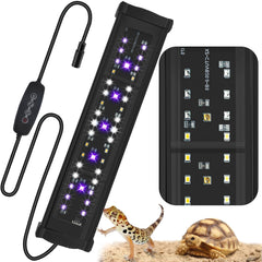 REPTIDLDB luz UVB 15W 11 pulgadas para reptiles, favorece apetito y absorción de calcio.