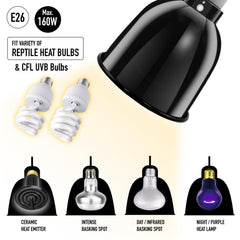 ReptiKing enchufe ceramico E26 para bombillas de reptiles con resistencia termica.